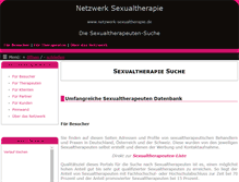 Tablet Screenshot of netzwerk-sexualtherapie.de